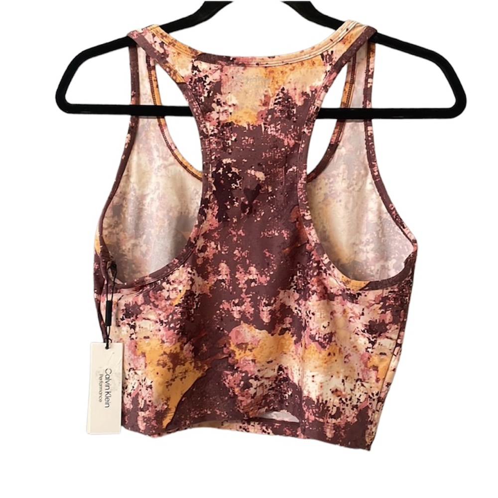 Calvin Klein Performance Racerback Crop Tank Top - Picture 3 of 3